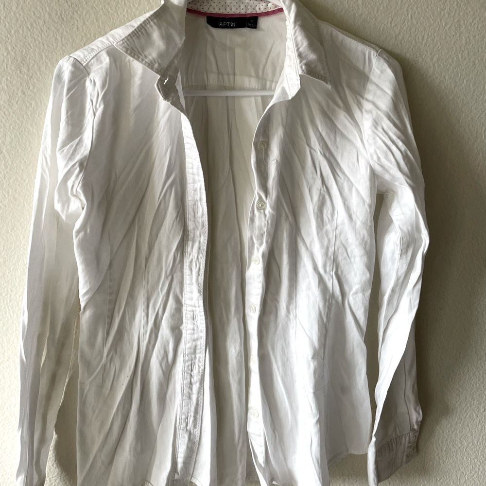 White button down dress top Apt. 9 size S